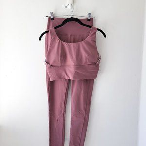 Joyfolie Mia Joy Lensley Sports Bra and Shawna Legging Adobe Rose Medium M